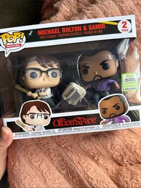 Funko Office Space Michael Bolton & Samir 2-Pack Vinyl Figures - Purple & White